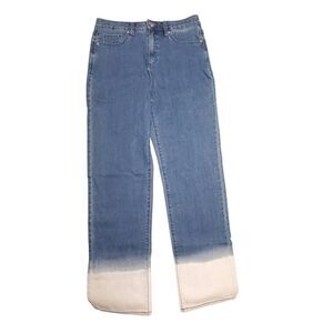 Style & Co Straight Leg Slimming Pocket High Rise Jeans Size 12 Ombre Colorblock